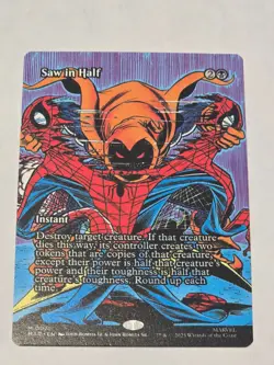 🔥 Saw In Half (borderless) M/NM MTG Marvel's Spider-man: Marvel Universe - Image 1