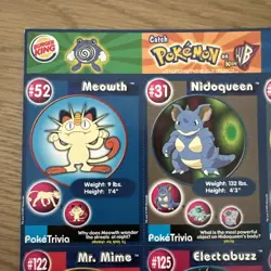 Pokemon Burger King Uncut Sheets Master Trainer #2 - Image 2