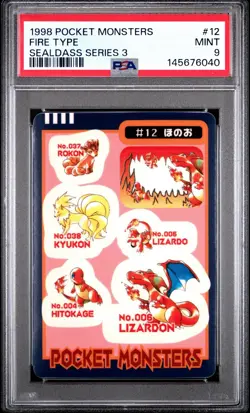 Pokemon Card Fire Type No. 12 Charizard Sealdass Series 3 PSA 9 - Image 1