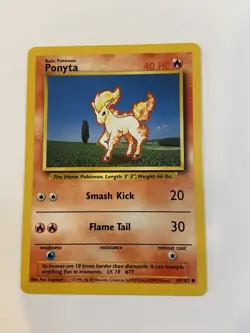 Ponyta 60/102 1999 Base Set Unlimited WOTC Pokemon Card LP-NM - Image 1