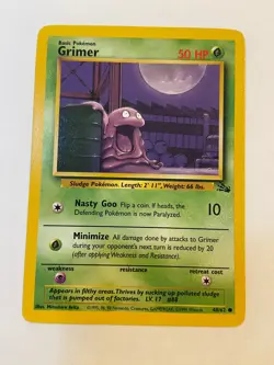 Grimer 48/62 Fossil Near Mint Common Pokemon Card - Image 1