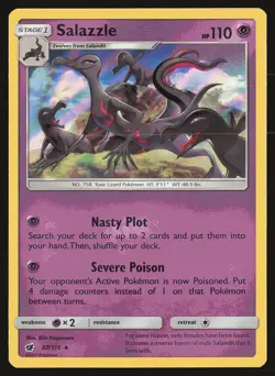 SM - Crimson Invasion Salazzle #47/111 Holo Rare Pokemon Card - Image 1