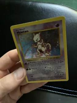 Mewtwo 010/102 Base Set (Shadowless) Holo HP DMG Pokemon Card - Image 4