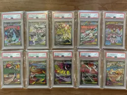 PSA 10 Pokemon Card Mega Attack Rare Complete Set 10 Cards Charizard Gengar JP - Image 1