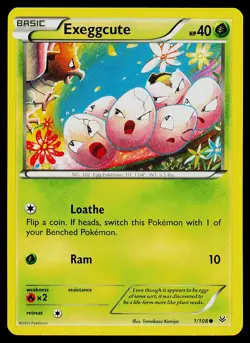Pokemon Card Roaring Skies Exeggcute 1/108 Common - Image 1