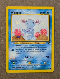 Pokemon Card 2000 WOOPER 71/75 Neo Discovery Common NM - Image 1