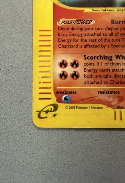 Pokemon Charizard Holo Rare Expedition Base Set #6/165 - Image 3