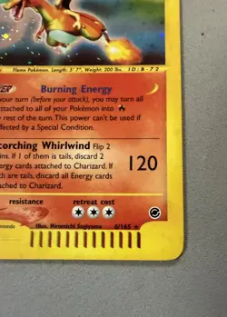 Pokemon Charizard Holo Rare Expedition Base Set #6/165 - Image 5