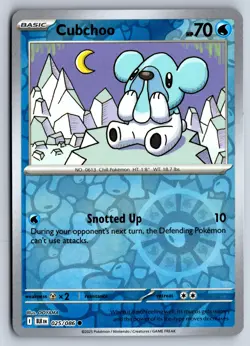 CUBCHOO 025/086 COMMON SV: BLACK BOLT POKEMON REVERSE HOLO NM - Image 1