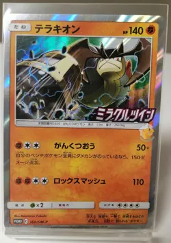 Pokemon 2019 Miracle Twin Campaign Promo - Terrakion 360/SM-P Holo Card - NM+ - Image 1
