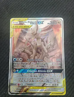 Arceus Dialga et Palkia Gx 221/236 Carte Pokemon Fr Escouade - Image 3