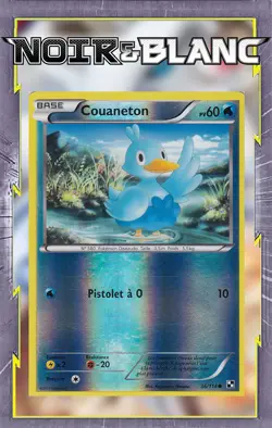 Couaneton Reverse - NB01:Noir et Blanc - 36/114 - Carte Pokemon Francaise - Image 1