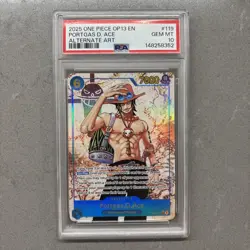 2025 One Piece OP-13 Portgas D. Ace SEC Alt Art PSA 10 GEM MINT - Image 1