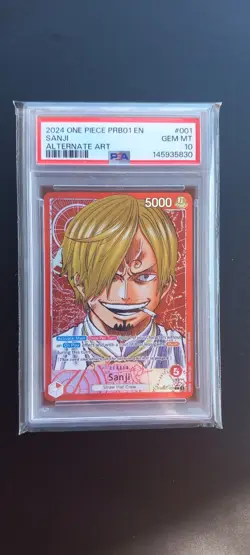 Carte One Piece - Sanji PRB01 001 - PSA 10 - Leader - Set The Best Eng - Image 1