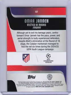 2025-26 Topps UEFA Club Competitions #137 Omar Janneh Umbrellas #/10 - Image 2
