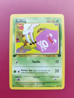 Pokemon TCG Koffing Rocket 1st Edition Common 58/82 - Near Mint NM - Image 1