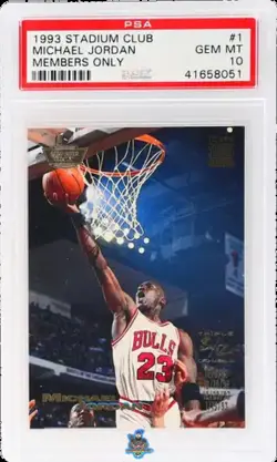 1993 Michael Jordan PSA 10 Topps Stadium Club Members Only #1 - Image 1