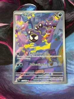 Pokemon TCG Gastly 177/162 Temporal Forces Illustration Rare Holo - Image 1
