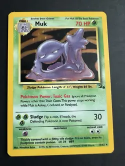 Muk 13/62 - Pokemon Fossil Set - Near Mint - Image 1