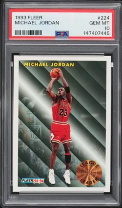 1993-94 Fleer Michael Jordan League Leaders #224 PSA 10 Chicago Bulls - Image 1