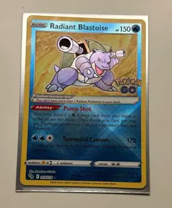 Pokemon Radiant Blastoise 018/078 Pokemon GO Radiant Rare Holo EN 150HP - Image 1