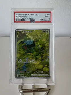 Pokemon TCG 2023 SV 151 Bulbasaur 166/165 Illustration Rare Holo PSA 9 - Image 1