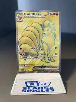 Pokemon Ninetales EX TCG Full Art Rare Card 186/165 Scarlet & Violet 151 - Image 1