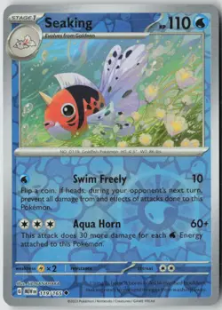 Seaking 119/165 Uncommon 151 Pokemon Reverse Holo Lightly Played - Image 1