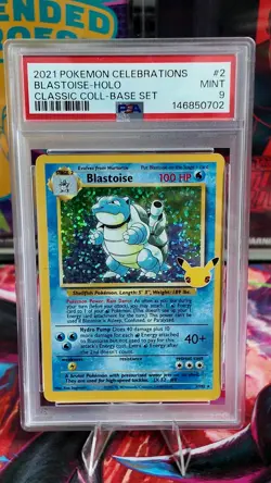 2021 POKEMON CELEBRATIONS CLASSIC COLLECTION #2 BLASTOISE-HOLO PSA 9 - Image 1