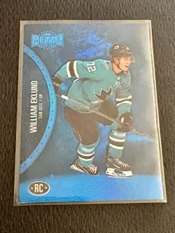 2021-22 SkyBox Metal Universe William Eklund RC Blue Spectrum #165 Sharks 🦈 NM - Image 1