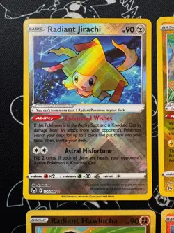 Pokemon TCG Radiant Bundle - 4 Cards - Jirachi, Charjabug, Hawlucha, Heatran - Image 2