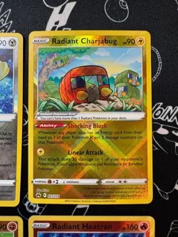 Pokemon TCG Radiant Bundle - 4 Cards - Jirachi, Charjabug, Hawlucha, Heatran - Image 3