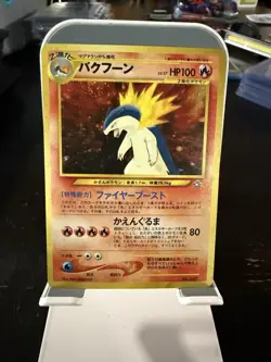 3 Set Meganium Typhlosion Feraligatr Neo Premium File Holo Japanese Pokemon Card - Image 1