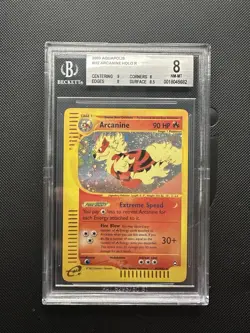 2003 POKEMON AQUAPOLIS #H2 ARCANINE-HOLO BGS 8 - Image 2