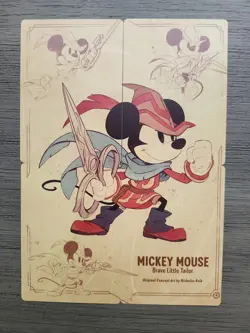 Disney Lorcana Mickey Mouse Brave Little Tailor 4 Piece Card Puzzle TCG NM 1st - Image 1