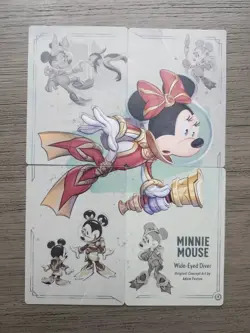 Disney Lorcana Minnie Mouse Wide-Eyed Diver 4 Card Puzzle Rise Of The Floodborn - Image 1