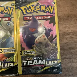 🔥 Pokemon Tcg Sun And Moon Team Up 3 Card Booster Pack Art Set Heavy 7.7g+ - Image 5