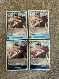 OP10-045 Cavendish - RARE English One Piece TCG x 4 Royal Blood (a Playset) - Image 1
