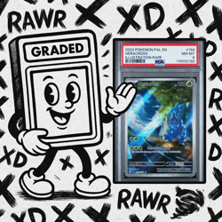 2023 POKEMON PAL EN-PALDEA EVOLVED ILLUSTRATION RARE #194 HERACROSS PSA 8 Graded - Image 1