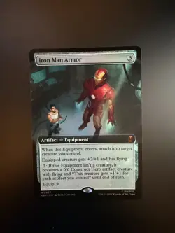 MTG Marvel Super Heroes Iron Man Armor Extended Art 0427 Foil - Image 1