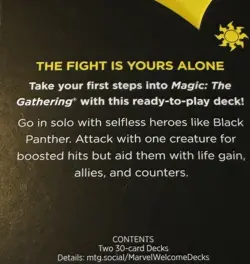 Magic The Gathering MTG Marvel Superheroes Welcome Deck White Black Panther NEW - Image 3
