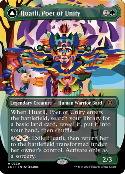 x1 Huatli Poet of Unity / Roar Fifth People LCI MTG 339 BORDERLESS MYTHIC 1x - Image 1