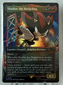 Magic The Gathering Secret Lair Sonic Friends & Foe Foil Shadow the Hedgehog - Image 1