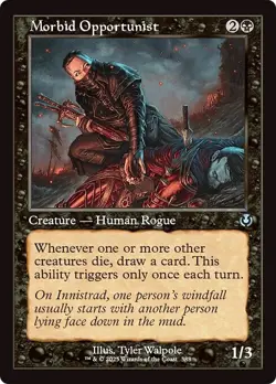 Retro MORBID OPPORTUNIST x4 mtg NM-M Innistrad Remastered 4 Unc - Image 1