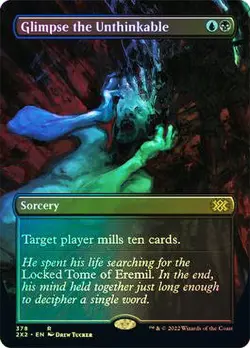 MTG GLIMPSE THE UNTHINKABLE BORDERLESS FOIL Double Masters 2022 NM - Image 1