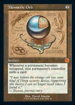 Magic The Gathering MTG MESMERIC ORB RETRO FRAME SCHEMATICS The Brothers' War NM - Image 1