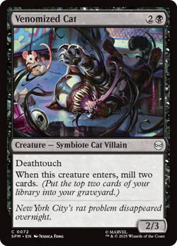 Venomized Cat (FOIL) x1 - MTG Marvel's Spider-Man SPM #72 - Image 1