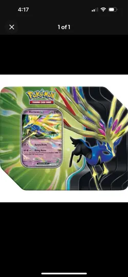 Pokemon TCG: Scarlet & Violet - Azure Legends Tin [Xerneas ex] 5 Packs NEW - Image 1