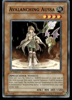Avalanching Aussa Enemy of Justice EOJ-EN026 MP YuGiOh TCG | Buy 10 Get 10 Free - Image 1