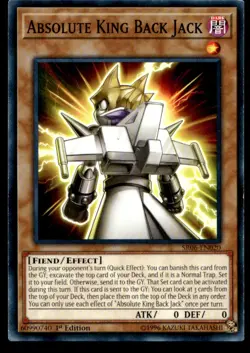 Absolute King Back Jack Structure Deck: Lair of Darkness SR06-EN020 MP YuGiOh TC - Image 1